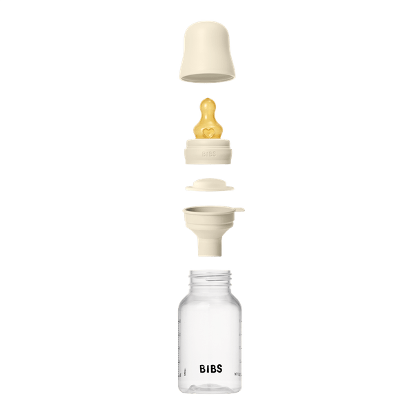 BIBS - Set complet biberon anticolici PP fara BPA, 150 ml, Latex, Ivory, [3],bestfam.ro
