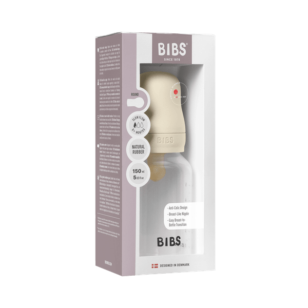 BIBS - Set complet biberon anticolici PP fara BPA, 150 ml, Latex, Ivory, [5],bestfam.ro
