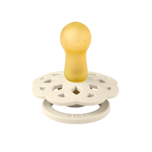 BIBS - Suzeta Boheme Latex, tetina rotunda, 6 luni +-Ivory, [2],bestfam.ro