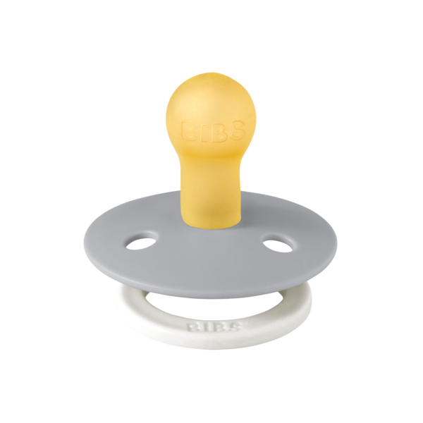 BIBS - Suzeta fosforescenta Colour GLOW Latex, tetina rotunda, 0 luni +-Cloud, [2],bestfam.ro