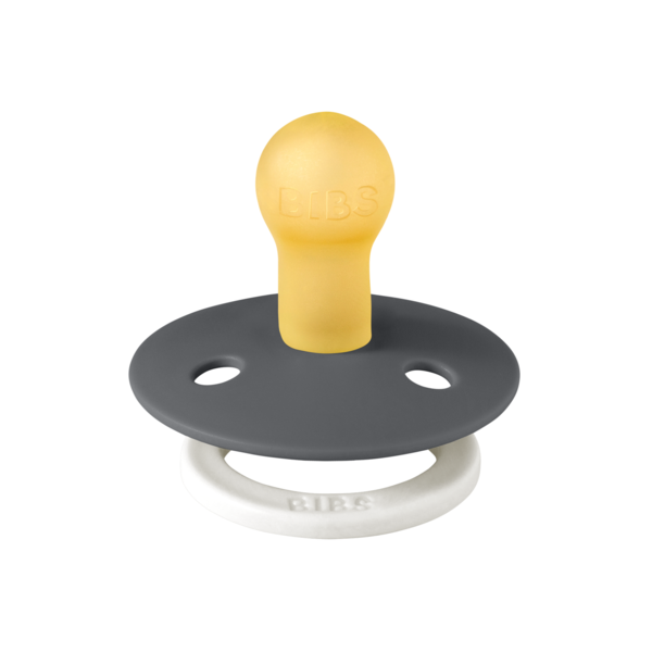 BIBS - Suzeta fosforescenta Colour GLOW Latex, tetina rotunda, 0 luni +-Iron, [2],bestfam.ro