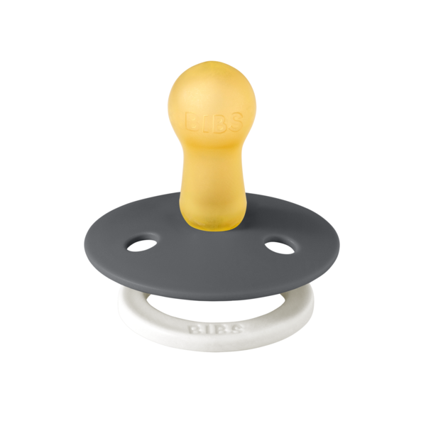 BIBS - Suzeta fosforescenta Colour Glow Latex, tetina rotunda, 6 luni +-Iron, [2],bestfam.ro