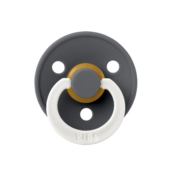 BIBS - Suzeta fosforescenta Colour Glow Latex, tetina rotunda, 6 luni +-Iron, [4],bestfam.ro