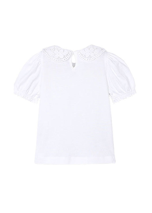Bluza cu guler crosetat - alb - Mayoral, [2],bestfam.ro