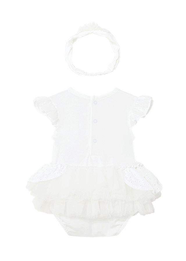 Body alb tutu cu bentita Better Cotton - Mayoral  4-6 luni (70 cm), [4],bestfam.ro