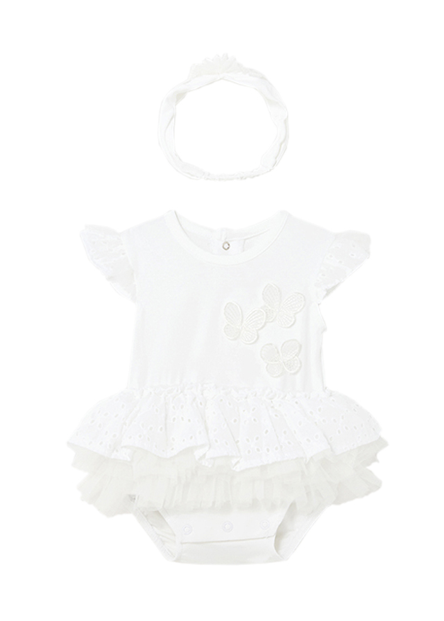 Body alb tutu cu bentita Better Cotton - Mayoral  4-6 luni (70 cm), [3],bestfam.ro