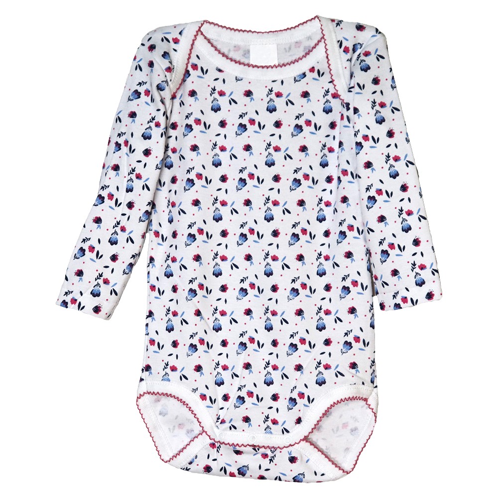 Body cu maneca lunga - Floricele 1 luna, [2],bestfam.ro