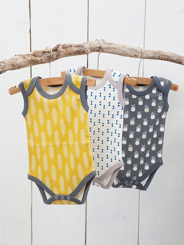 Body fără mâneci, din bumbac organic, model Havre, 3-6 luni, [2],bestfam.ro