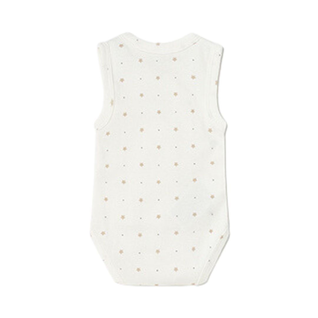 Body fara maneci ECOFRIENDS - Stelute bej - Mayoral  2-4 luni, [3],bestfam.ro