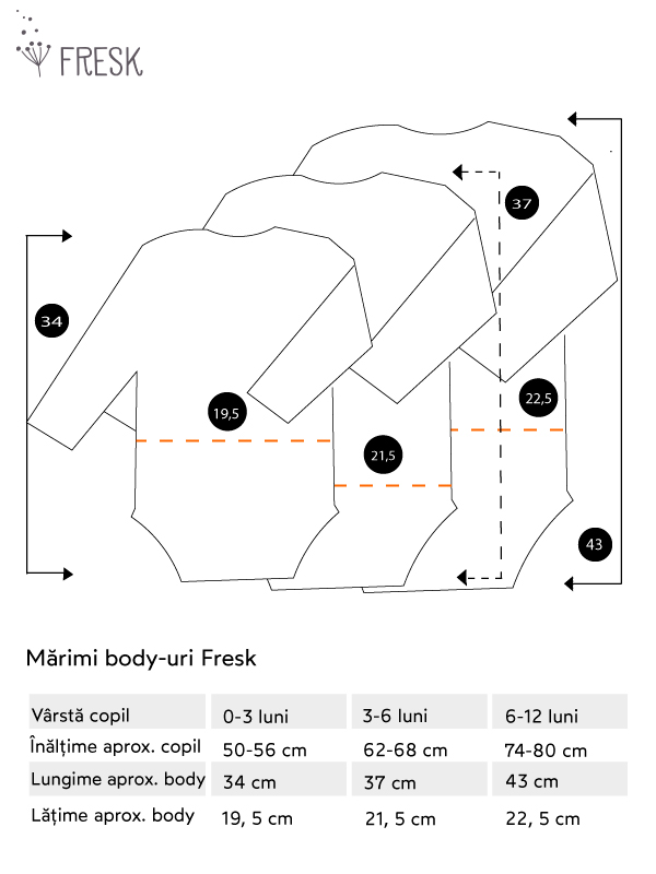 Body mânecă lungă 3-6 luni, din bumbac organic, model Havre, [3],bestfam.ro