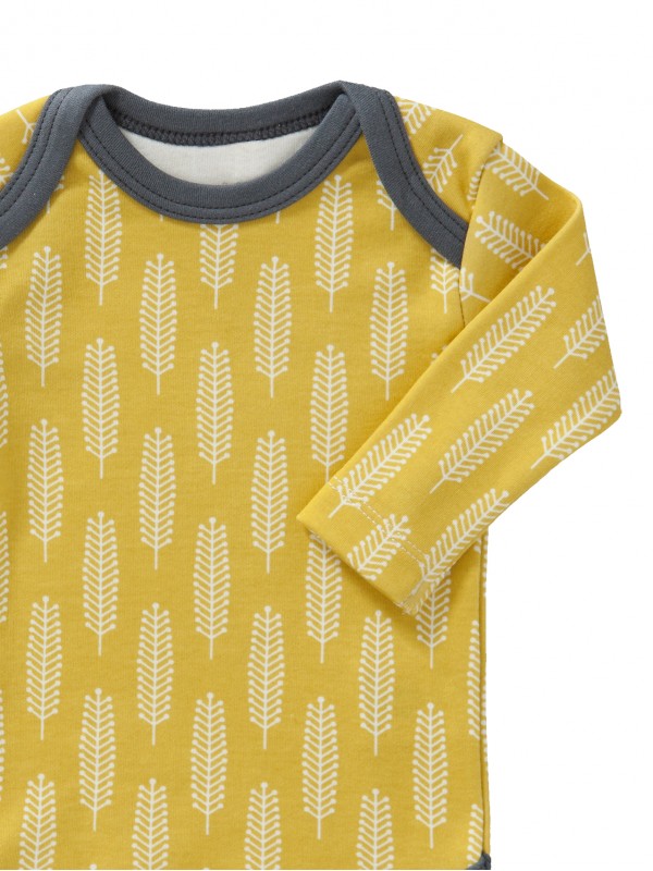 Body mânecă lungă 6-12 luni, din bumbac organic, model Havre, [2],bestfam.ro