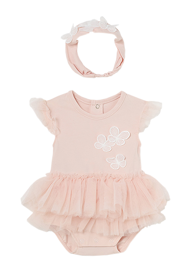 Body roz tutu cu bentita Better Cotton - Mayoral 