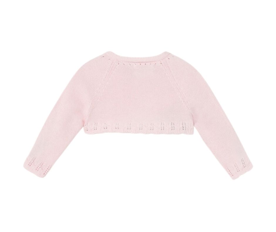 Bolero  tricot cu bumbac sustenabil- Alb - Mayoral  2-4 luni, [4],bestfam.ro