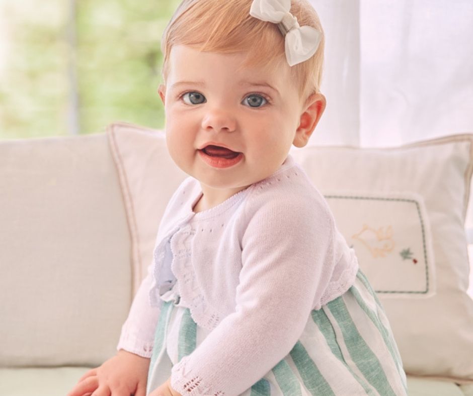 Bolero  tricot cu bumbac sustenabil- Alb - Mayoral  2-4 luni, [2],bestfam.ro