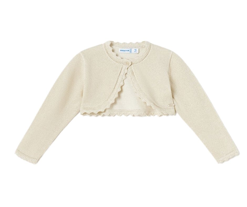Bolero  tricot cu bumbac sustenabil- Bej - Mayoral , [2],bestfam.ro