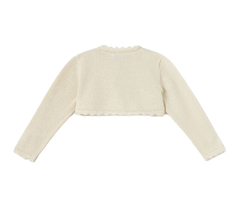 Bolero  tricot cu bumbac sustenabil- Bej - Mayoral , [3],bestfam.ro