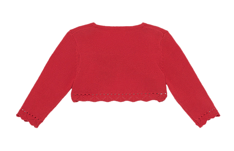 Bolero tricotat - Rosu - Mayora 6-9 luni, [2],bestfam.ro