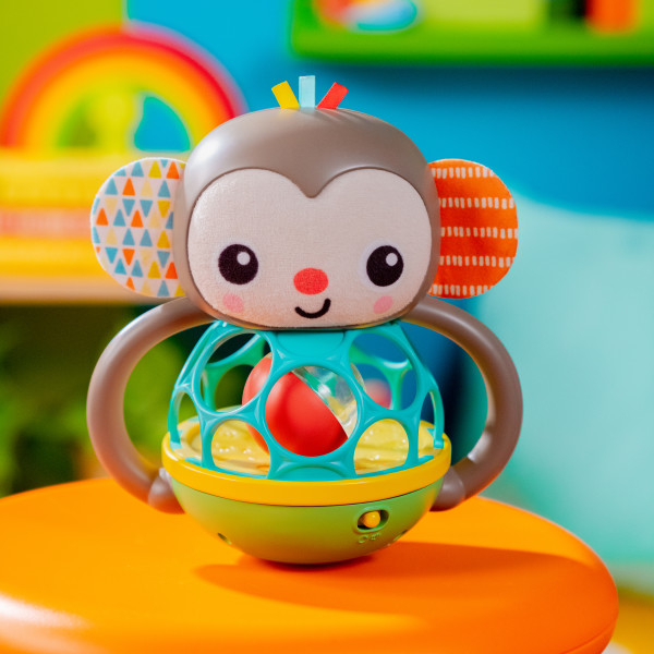 Bright Starts - Jucarie multi-senzoriala, "Grab & Giggle Monkey", [5],bestfam.ro