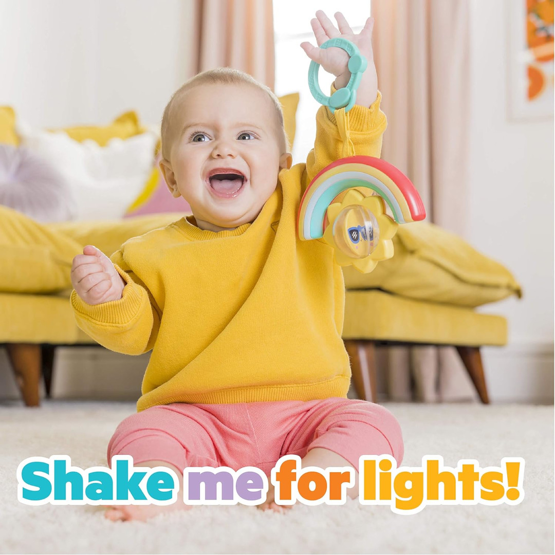 Bright Starts - Zornaitoare cu sunete si lumini Sun Shaker Shake & Glow, [5],bestfam.ro