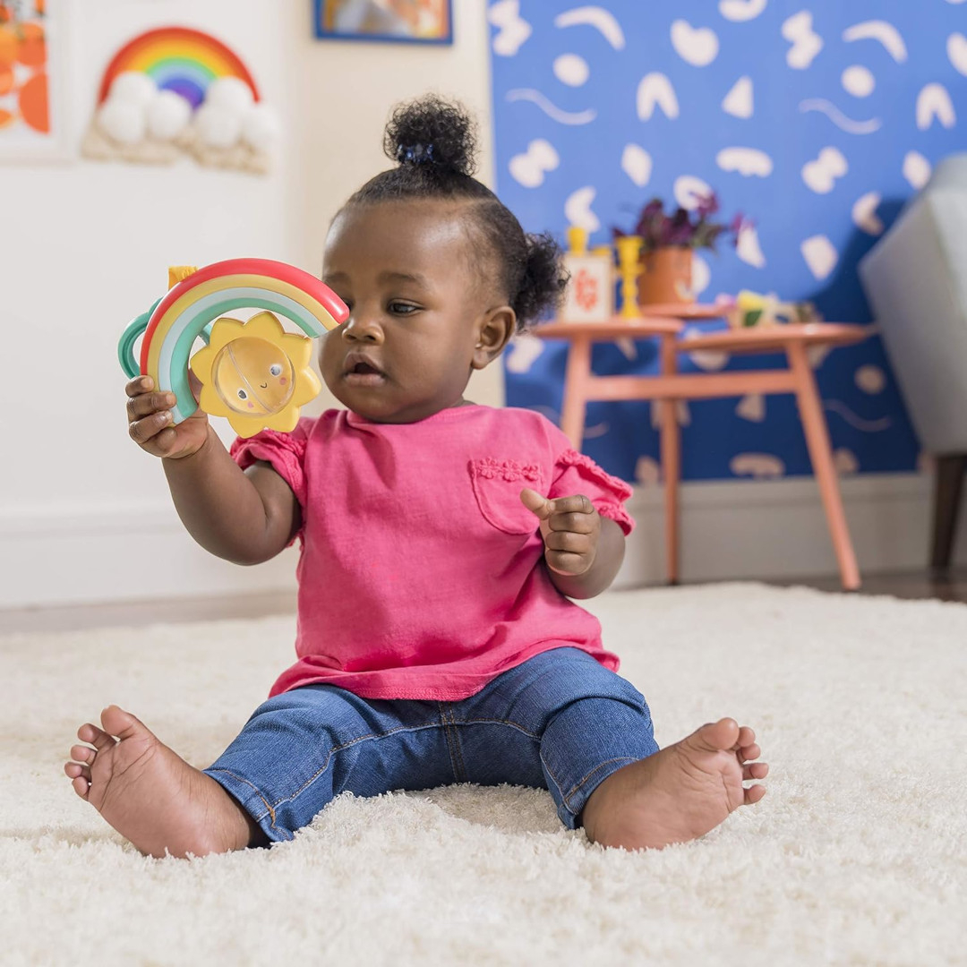 Bright Starts - Zornaitoare cu sunete si lumini Sun Shaker Shake & Glow, [6],bestfam.ro