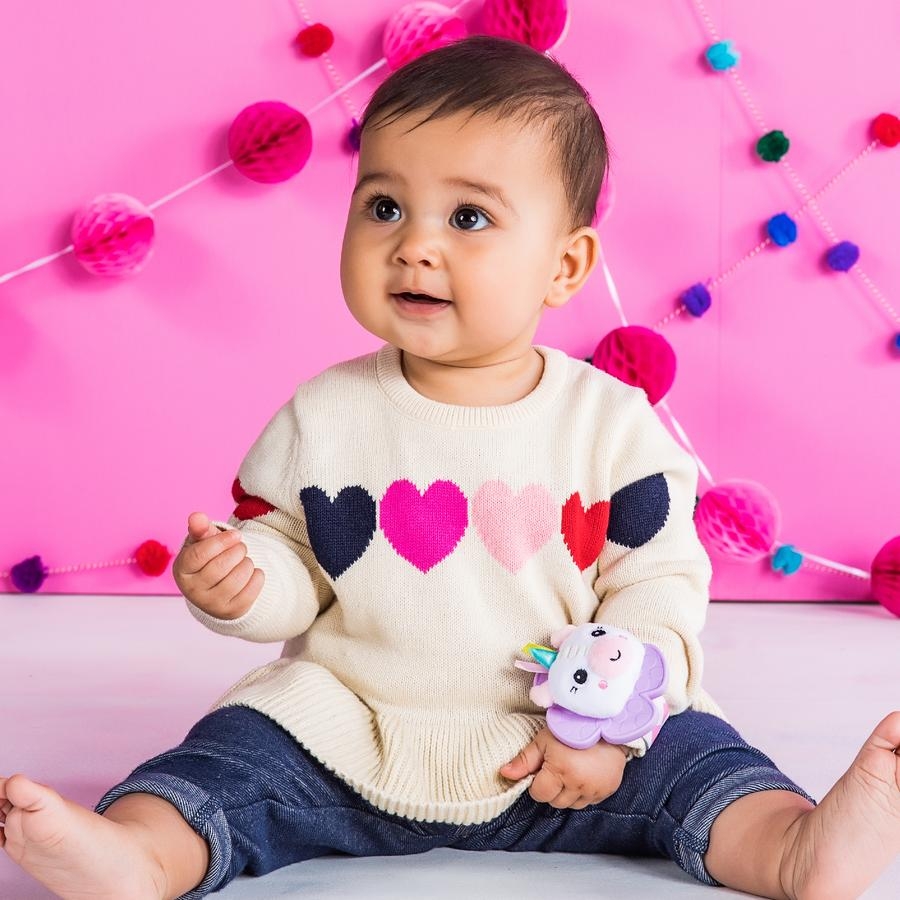Bright Starts - Jucarie de dentitie Lama vesela si Unicornul fericit, [2],bestfam.ro