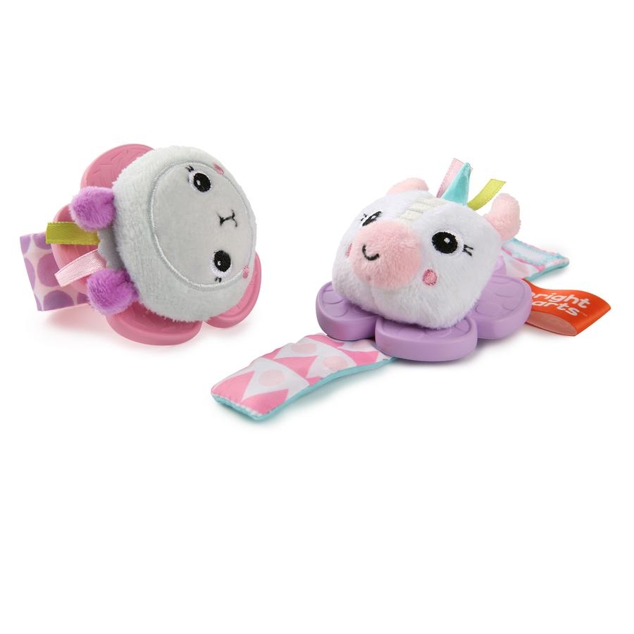 Bright Starts - Jucarie de dentitie Lama vesela si Unicornul fericit, [3],bestfam.ro