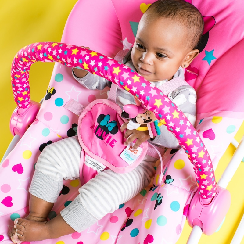 Bright Starts - Leagan portabil Rocker Minnie Stars & Smiles, [5],bestfam.ro