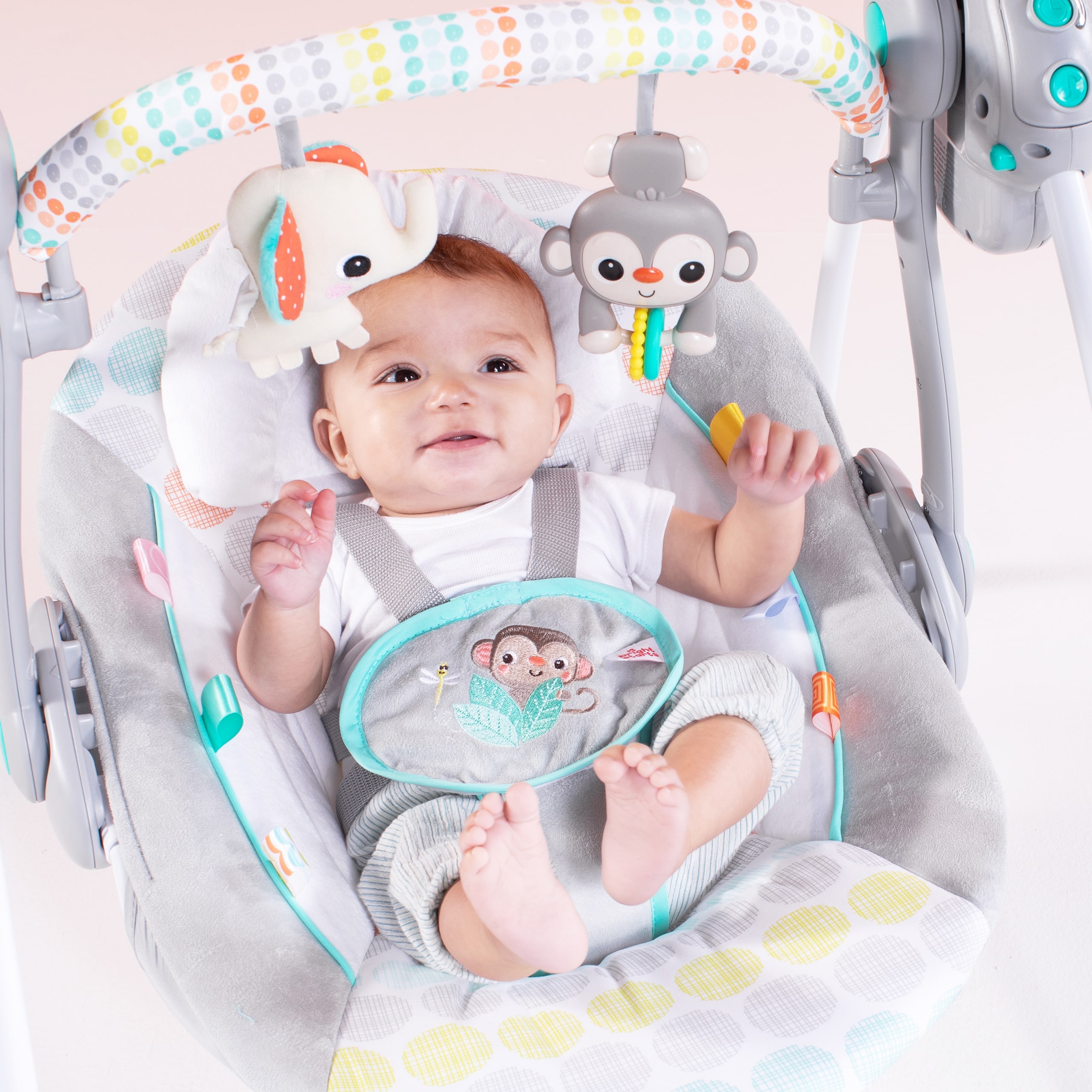 Leagan portabil - Whimsical Wild™ - Bright Starts, [2],bestfam.ro