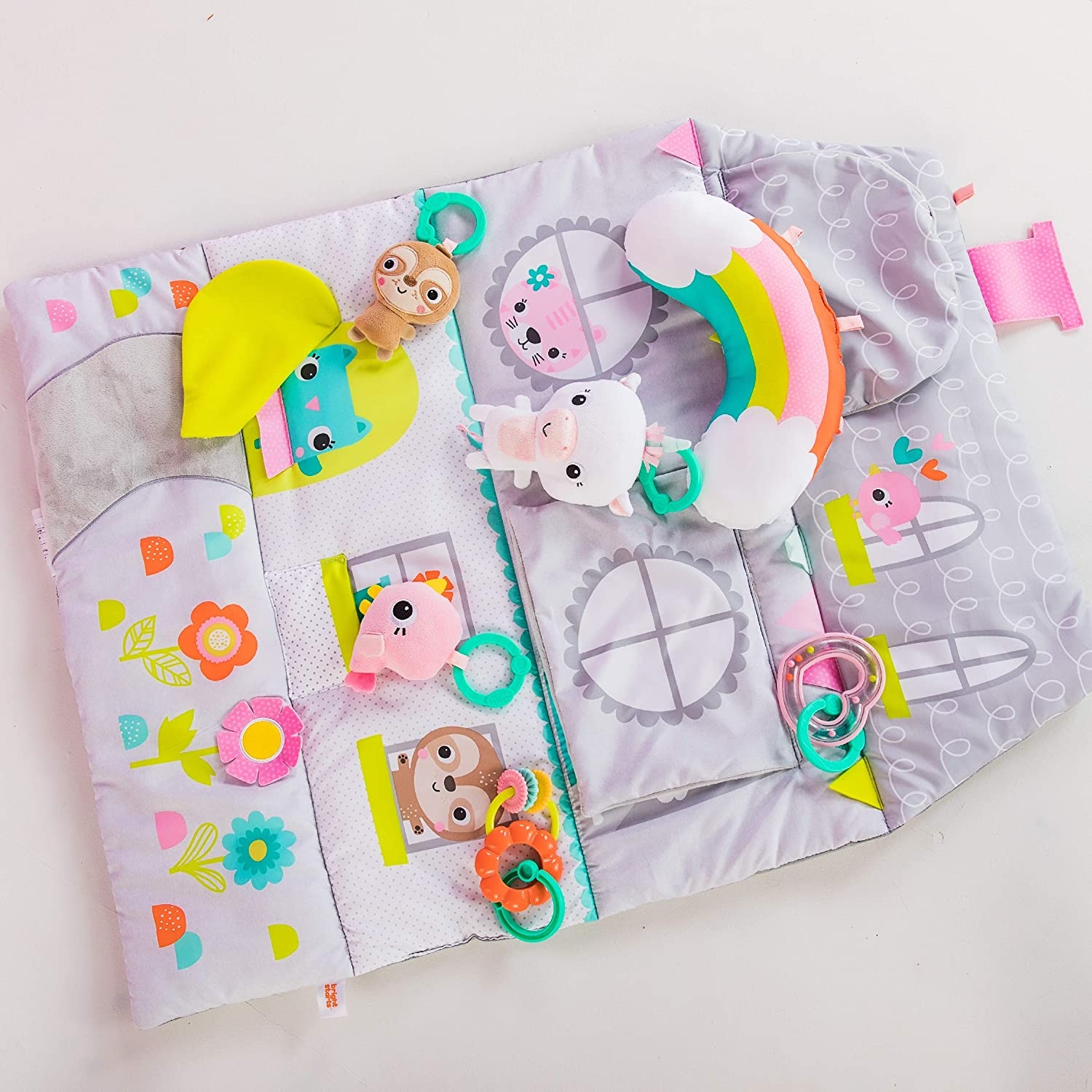 Bright Starts - Salteluta de activitati & Casuta de papusi Floors of Fun, [3],bestfam.ro