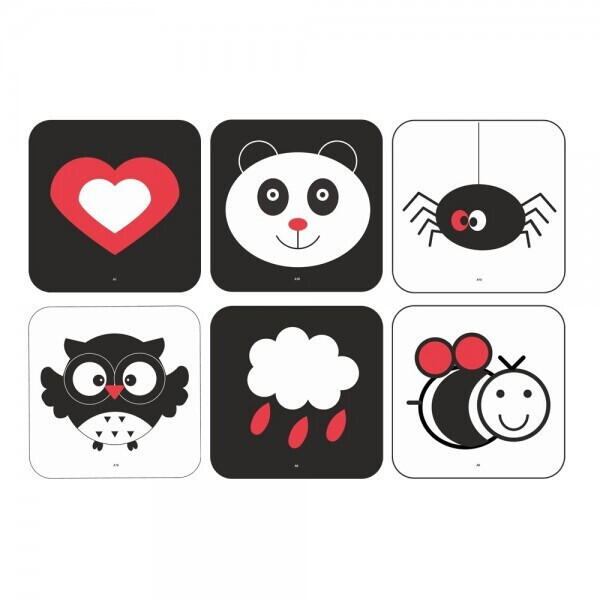 Carduri pentru stimulare vizuala tricolore (6 -12 luni), [2],bestfam.ro