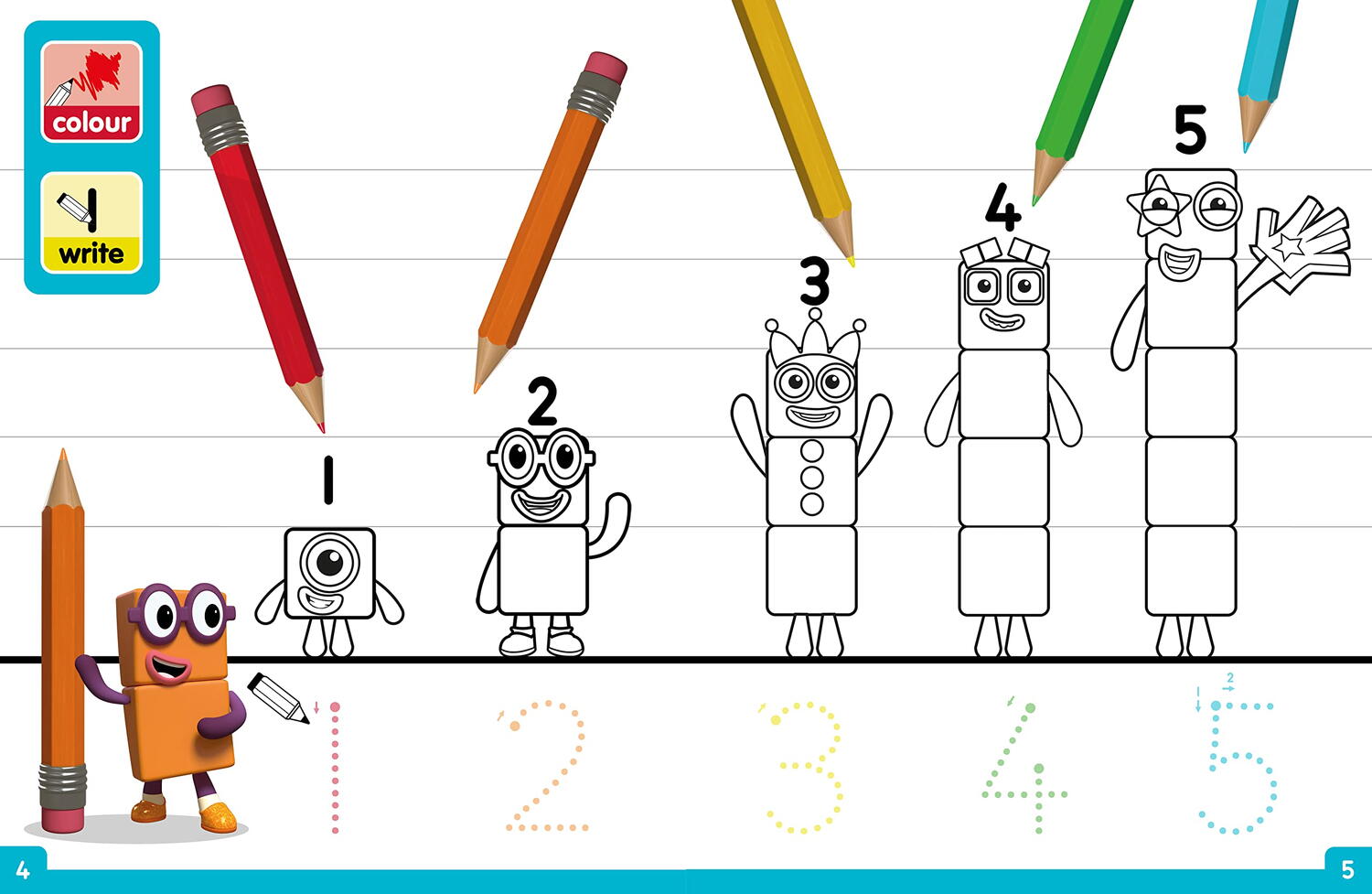 Carte cu activitati Numberblocks - Colorez & ma distrez, [4],bestfam.ro