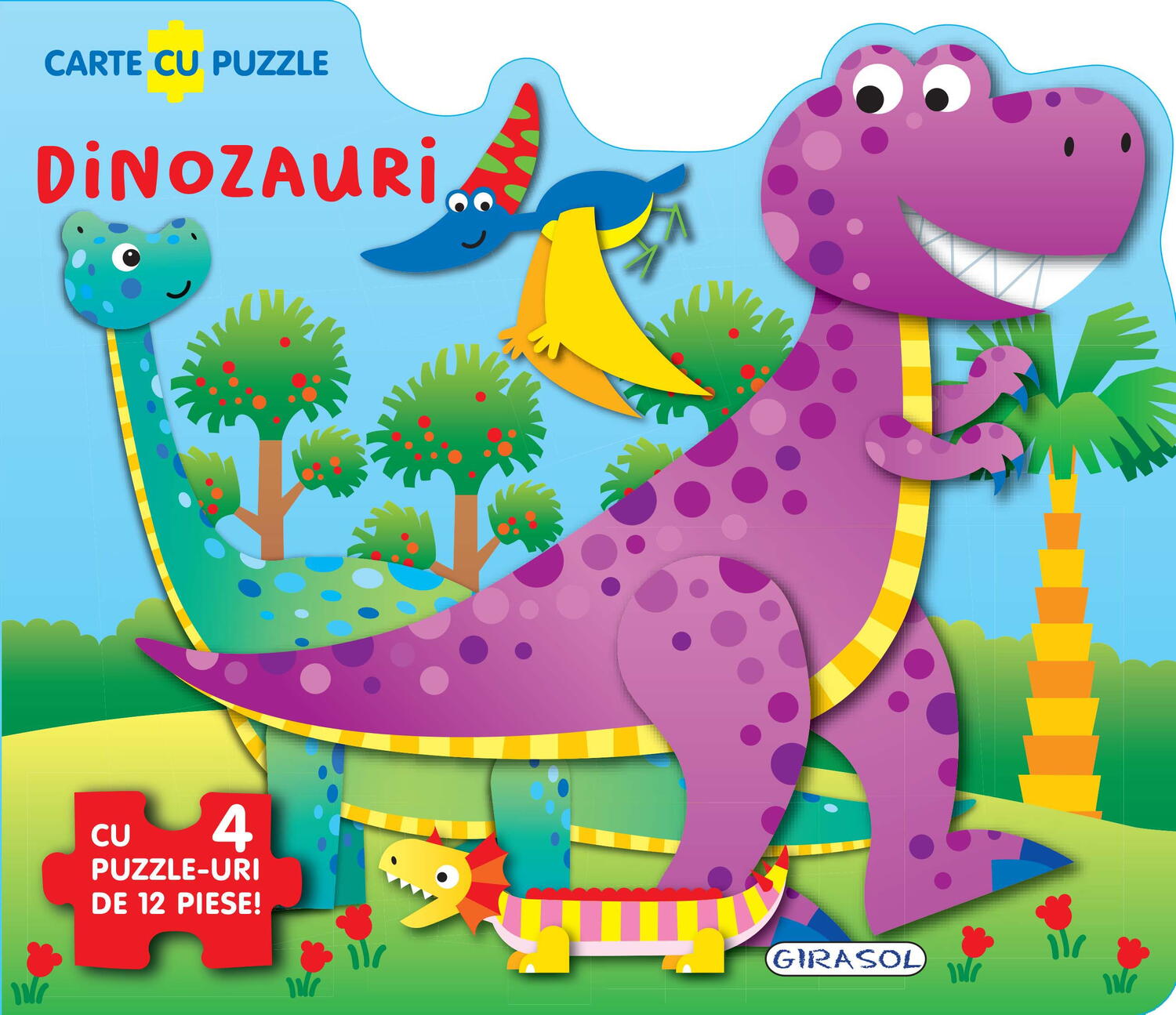 Carte cu puzzle - Dinozauri