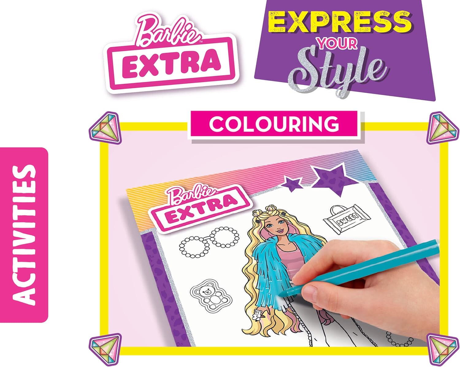 Carte de colorat cu activitati Barbie  - Stilul tau, [4],bestfam.ro