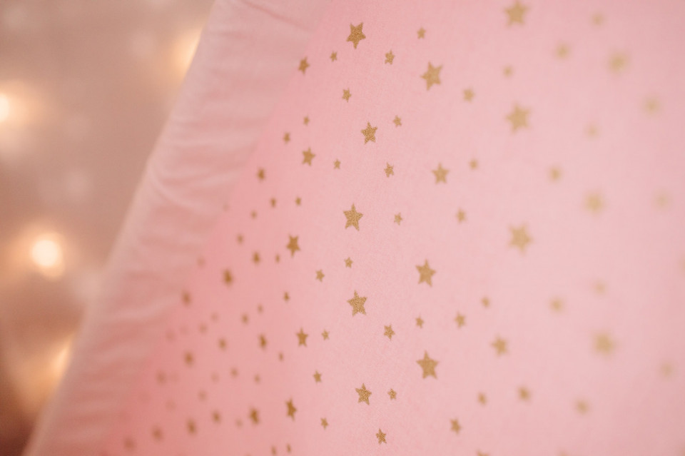 Cort de joaca - Gold Stars Teepee - Pink - Maradalia Kids, [6],bestfam.ro