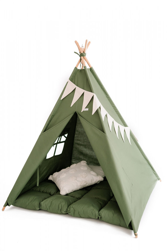 Cort de joaca teepee - Evergreen - Maradalia Kids, [2],bestfam.ro