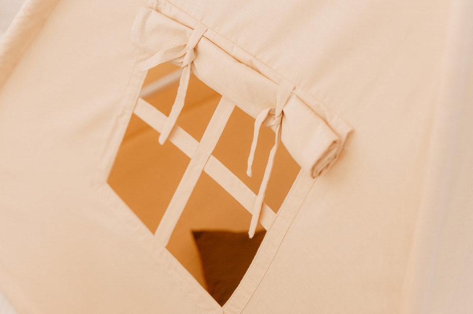 Cort de joaca teepee - Bej - Maradalia Kids, [5],bestfam.ro