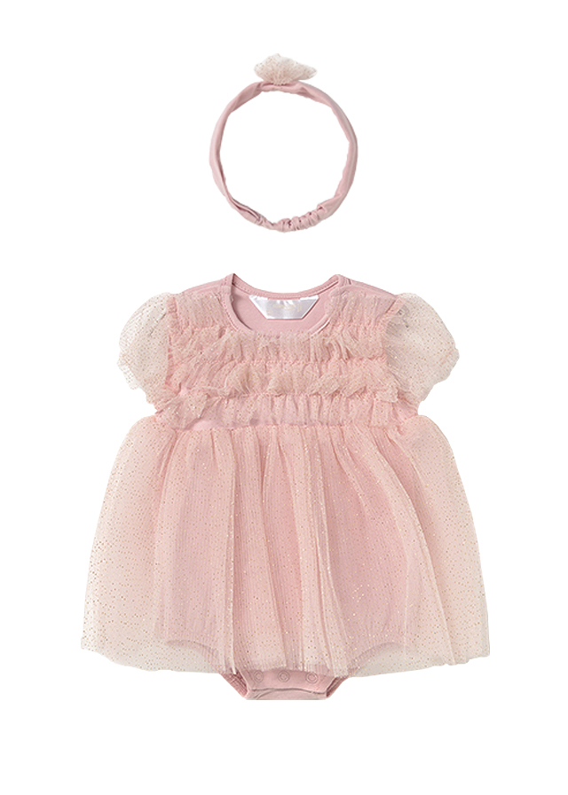 Costumas (rochita) cu tul + diadema - Mayoral  2-4 luni