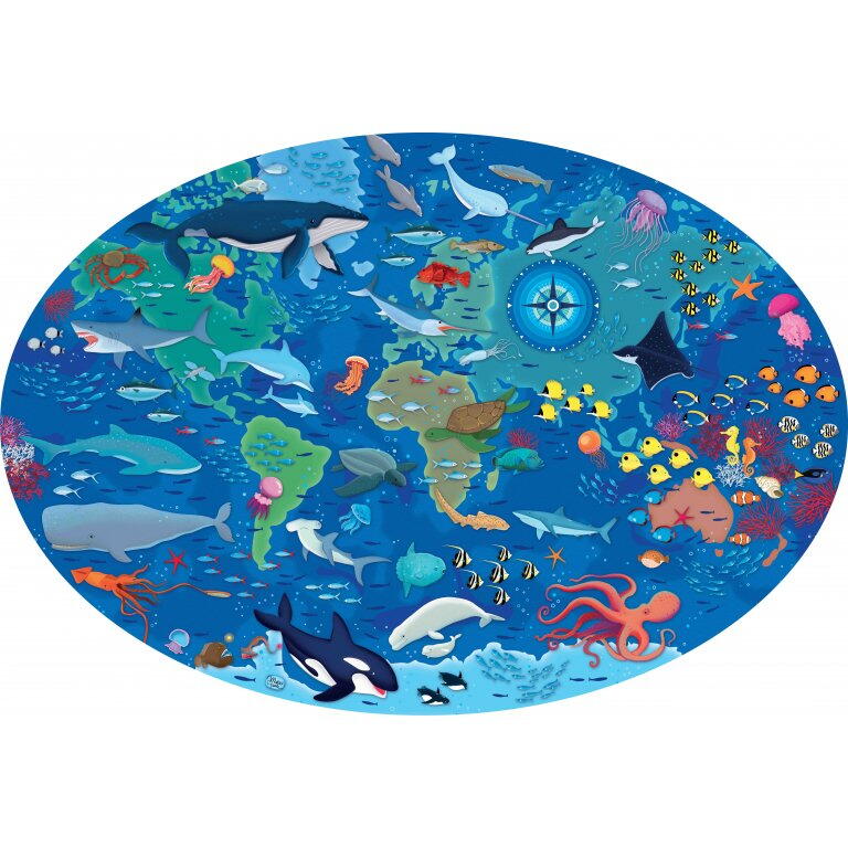 Cunoaste si exploreaza - Puzzle Mari si oceane (205 piese), [2],bestfam.ro