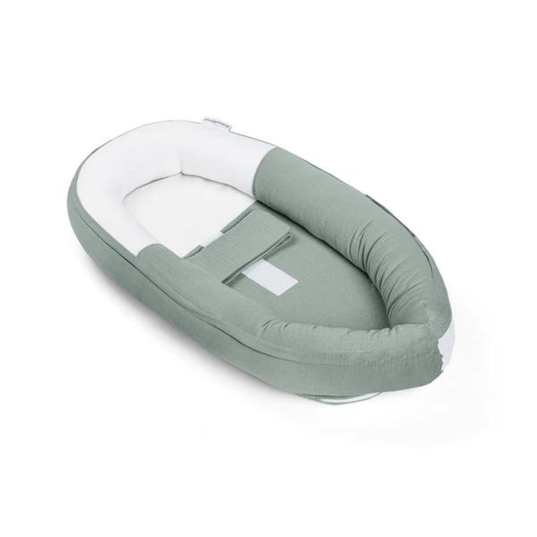 Doomoo - Baby Nest din bumbac organic Cocoon Tetra Jersey Green, [5],bestfam.ro