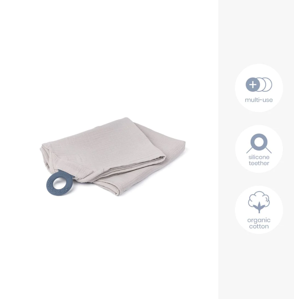 Doomoo - Esarfa pentru alaptat multifunctionala din bumbac organic Momâ€™n Play Almond, [6],bestfam.ro