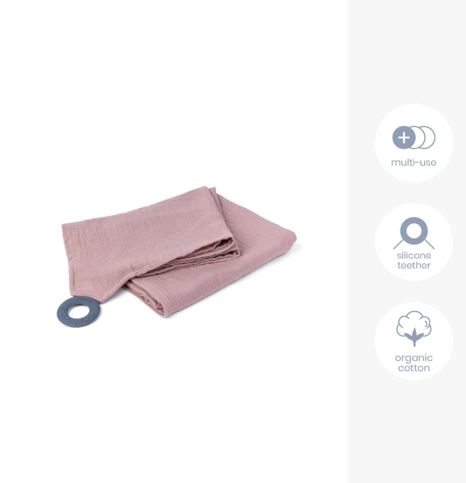 Doomoo - Esarfa pentru alaptat multifunctionala din bumbac organic Momâ€™n Play Pink, [6],bestfam.ro