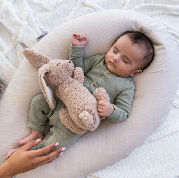 Doomoo - Perna mare 3 in 1 Comfy Big Tetra Almond din bumbac organic: perna gravide, suport pentru hranire, suport pentru bebe, [2],bestfam.ro