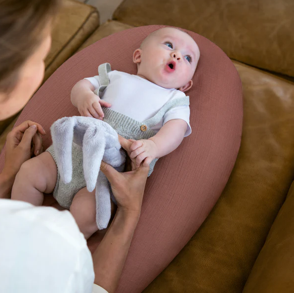 Doomoo - Perna mare 3 in 1 Comfy Big Tetra Brick din bumbac organic: perna gravide, suport pentru hranire, suport pentru bebe, [2],bestfam.ro