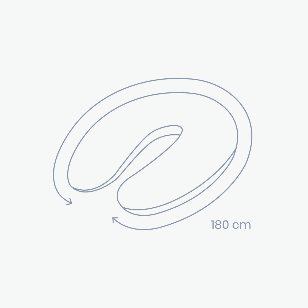 Doomoo - Perna mare pentru gravide si bebelusi 3 in 1, bumbac organic Buddy Cloudy Kaki, [5],bestfam.ro