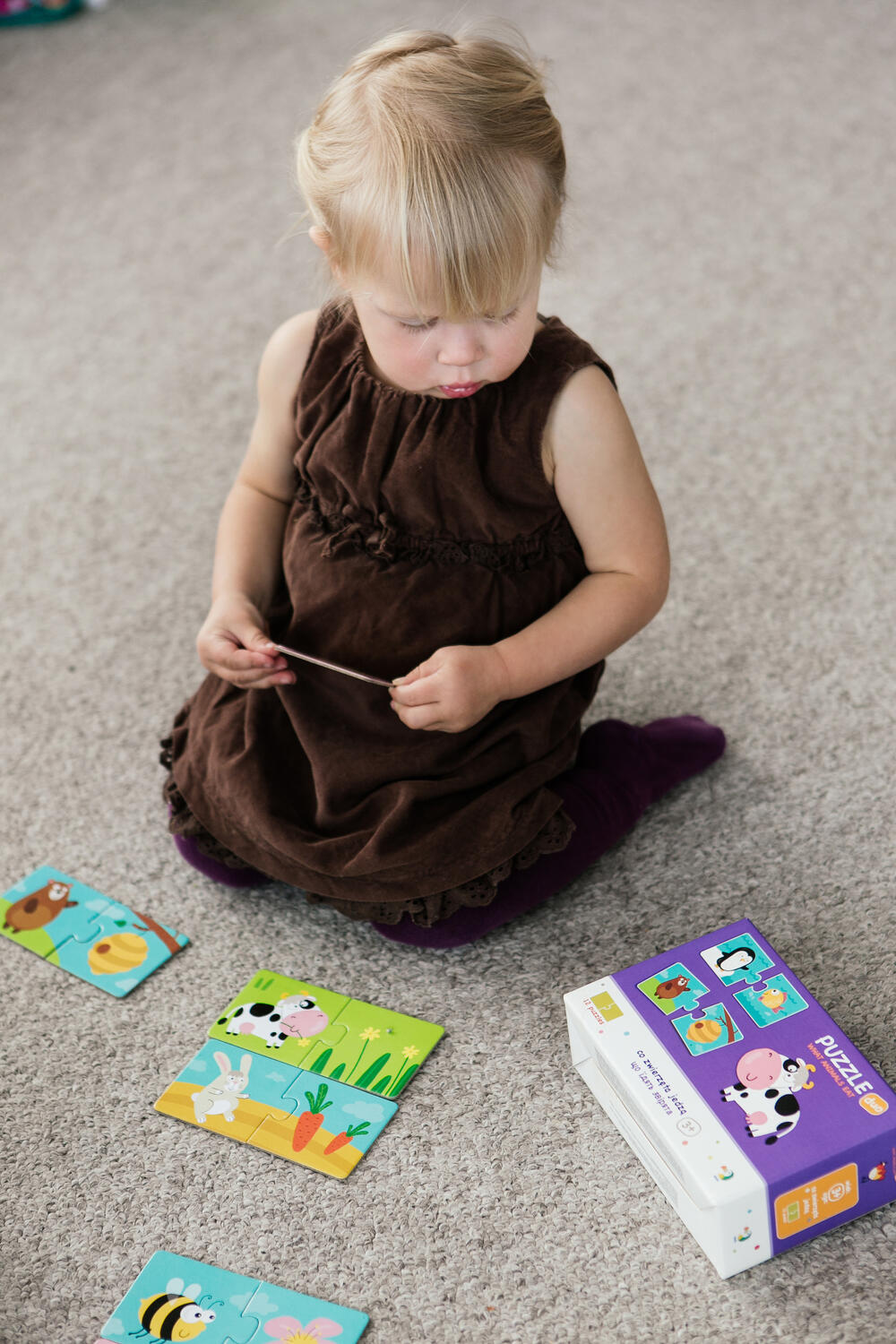 Duo Puzzle - Hrana animalelor (2 piese), [4],bestfam.ro