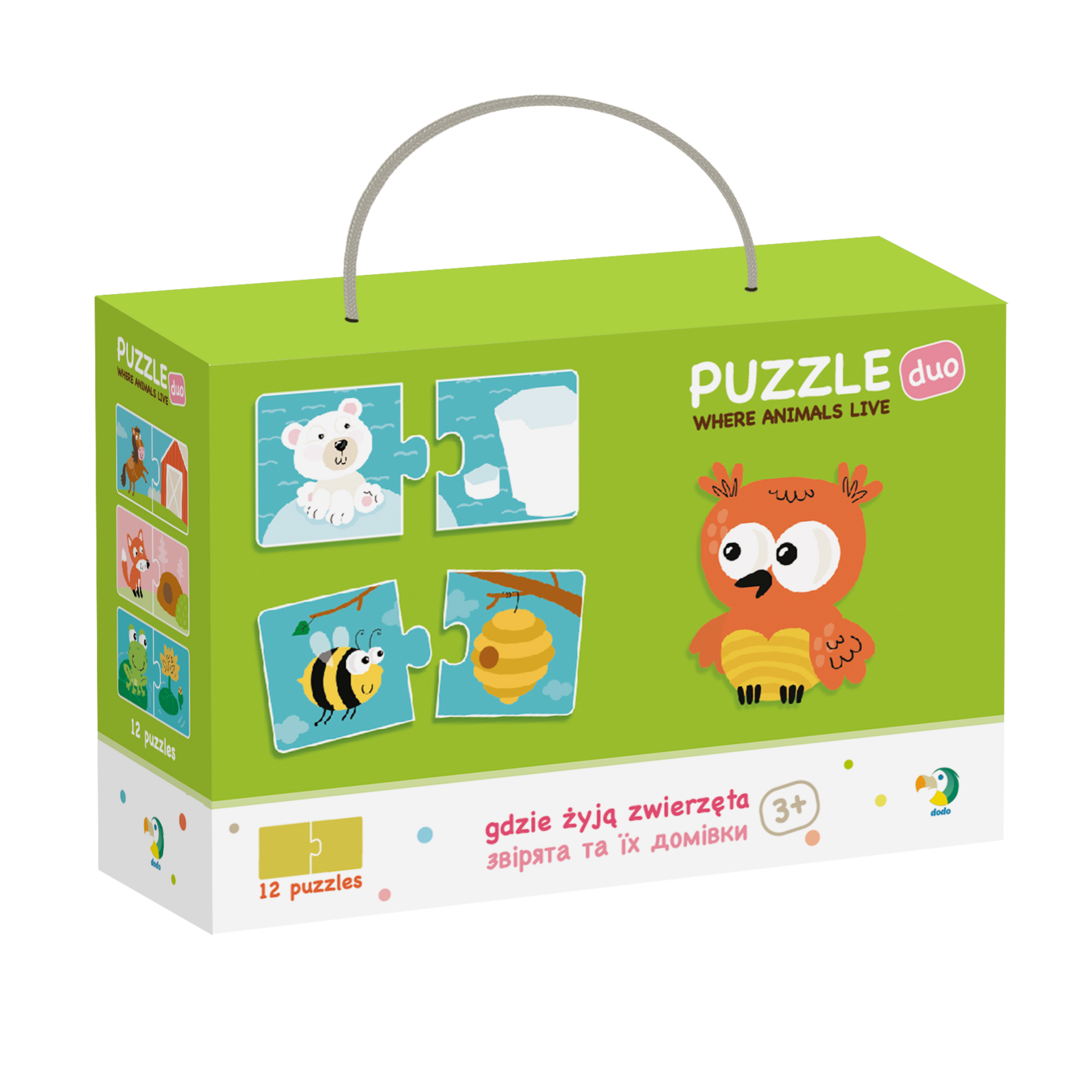 Duo Puzzle - Unde traiesc animalele? (2 piese)