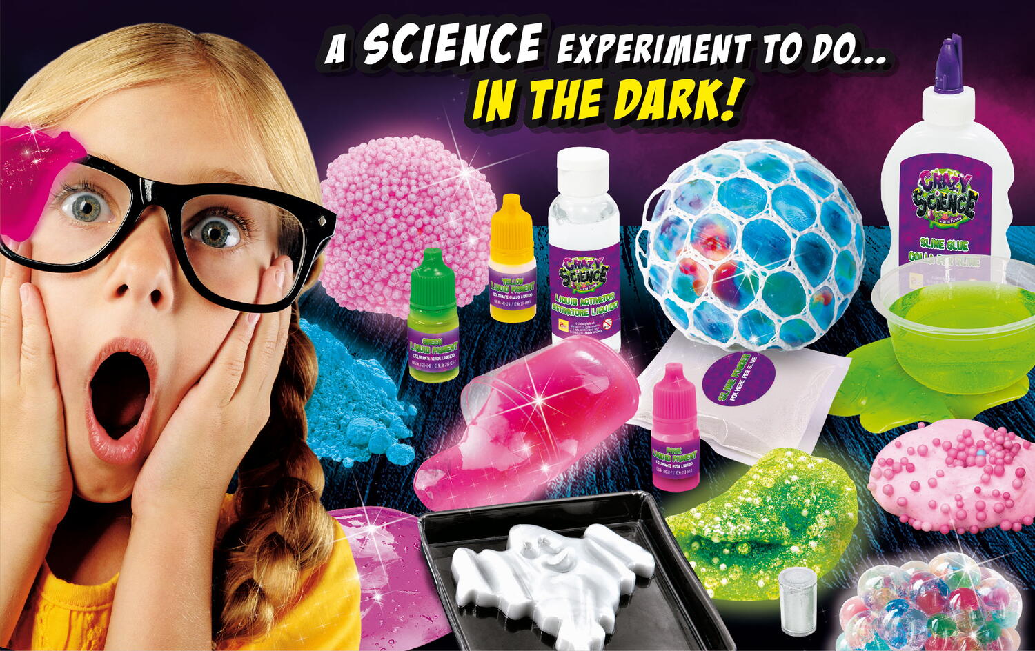 Experimente geniale - Laboratorul de slime	fluorescent, [2],bestfam.ro