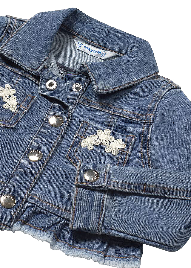 Geaca blugi - albastru - volane - Mayoral  3 ani, [4],bestfam.ro