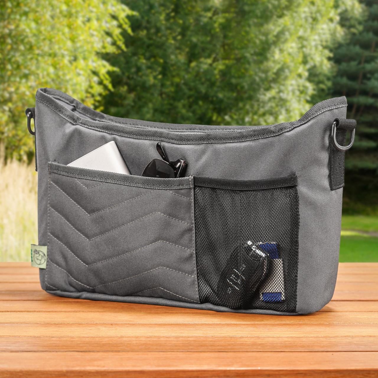 Geanta multifunctionala 2in1, cu aleza pentru schimbat scutecul bebelusului, din plastic reciclat, Reer Growing Organiser Bag 84071, [8],bestfam.ro