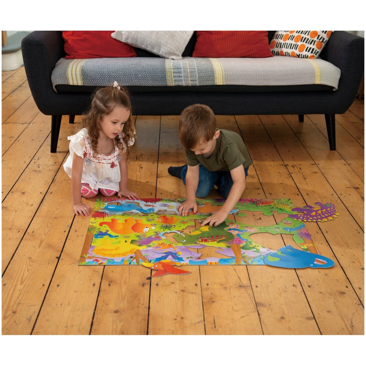 Giant Floor Puzzle: Dinozauri (30 piese), [6],bestfam.ro